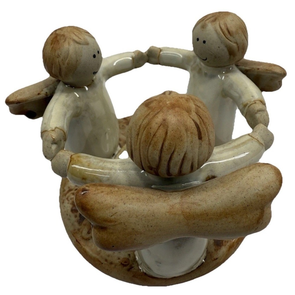 Christmas Three Angels Holding Hands Candle Tea Lite‎ Holder By TII Productions
